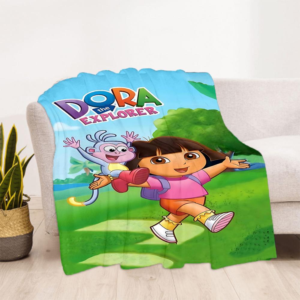 1 Stück Dora die Entdeckerin Outdoor-Decke Leichte Flanelldecke, Ganzjahresnutzung für Sofa, Bett, Reisen, Camping, Wohnzimmer, Büro, Couch090