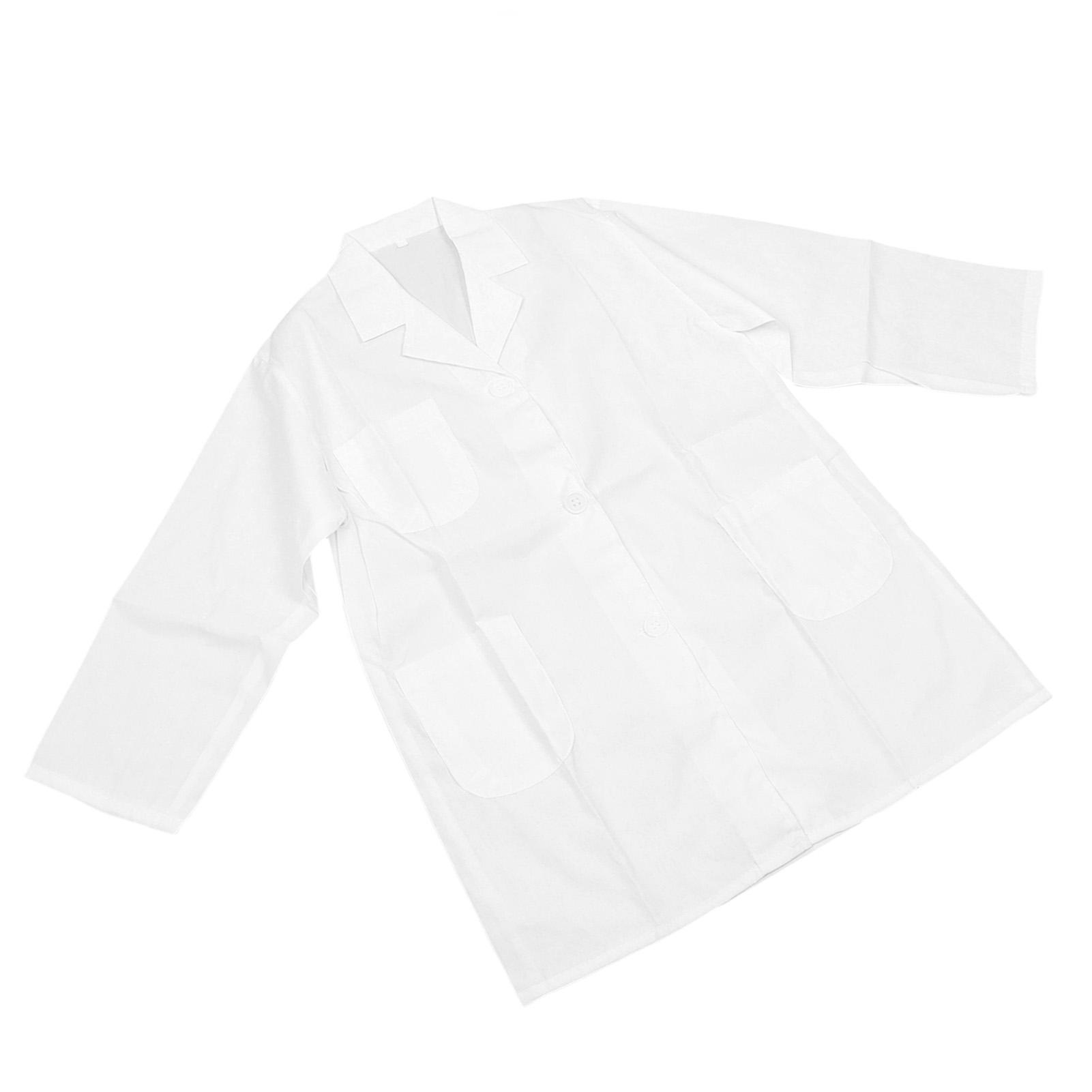 

Kid School Button Up Laboratory Coat Boys Girls Cosplay Doctor Laboratory Coat with Pocket Costume Thin S 110‑120