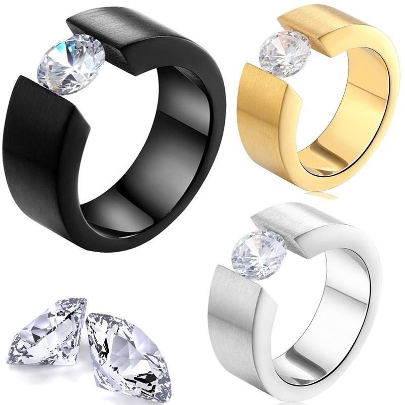 

Модные ювелирные изделия для пар Кольцо из нержавеющей стали 316L Мужское и женское обручальное кольцо