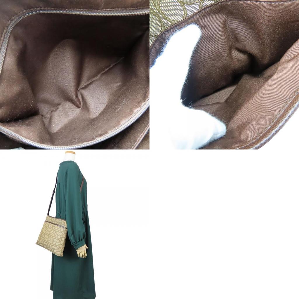 Used COACH Shoulder Bag F55363 Signature canvas/leather Brown Diagonally hung