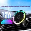 Magnetic Car Wireless Charger & Phone Holder with RGB Lights - 15W Fast Charge