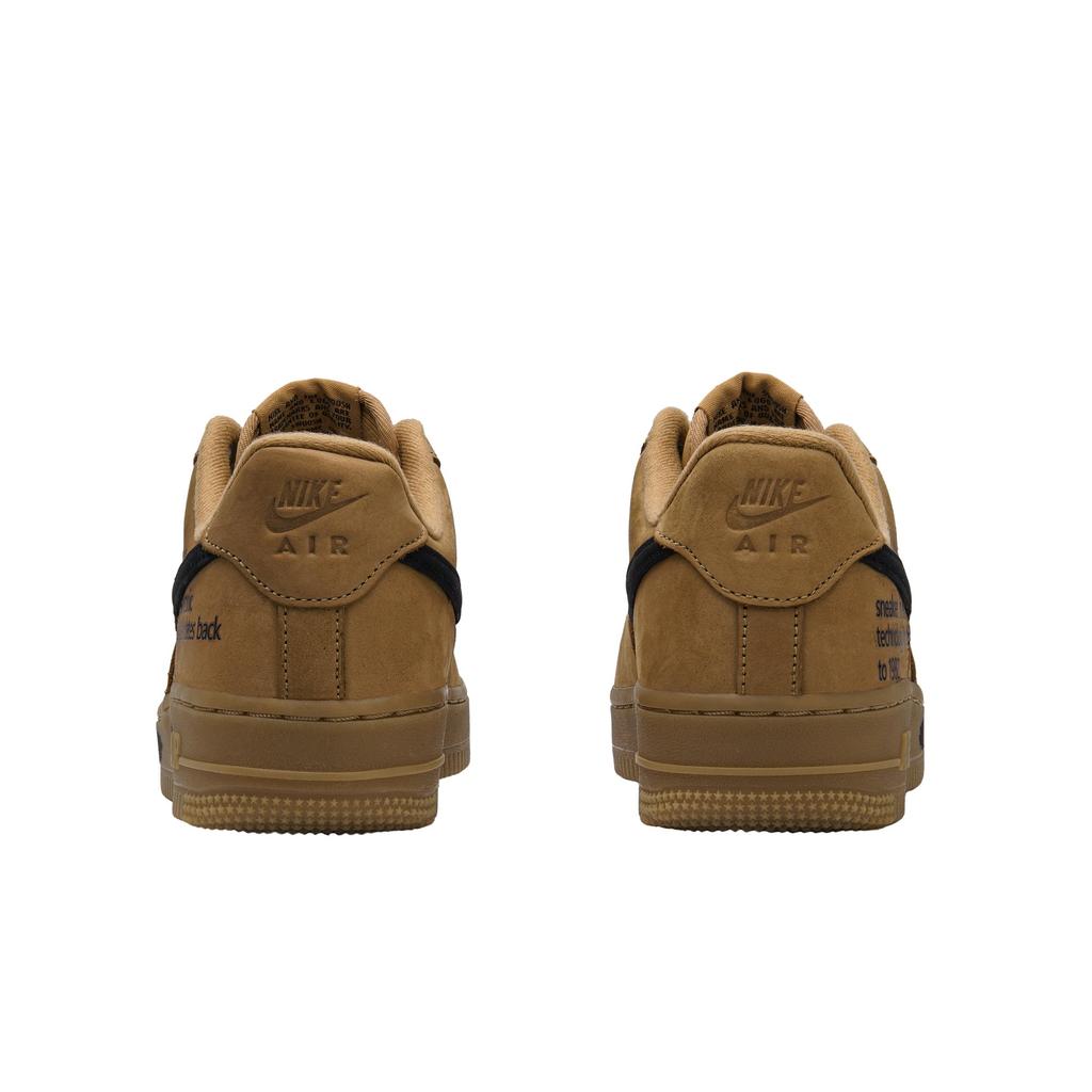 Nike Air Force 1 Black Oat Slip Resistant Abrasion Resistant Low top Skateboard Shoes Unisex Wheat CJ9179-200(Team645-)