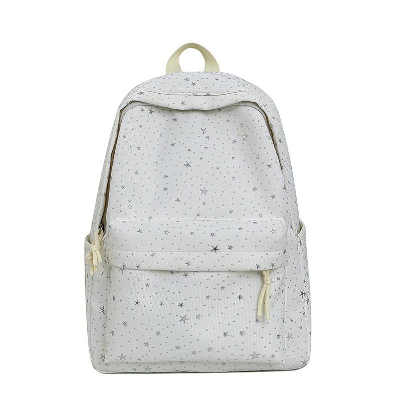 Schoolbag Backpack Korean Edition Star Fashion Versatile Japanese Backpack Lightweight Large Capacity Campus Class Student School Bag