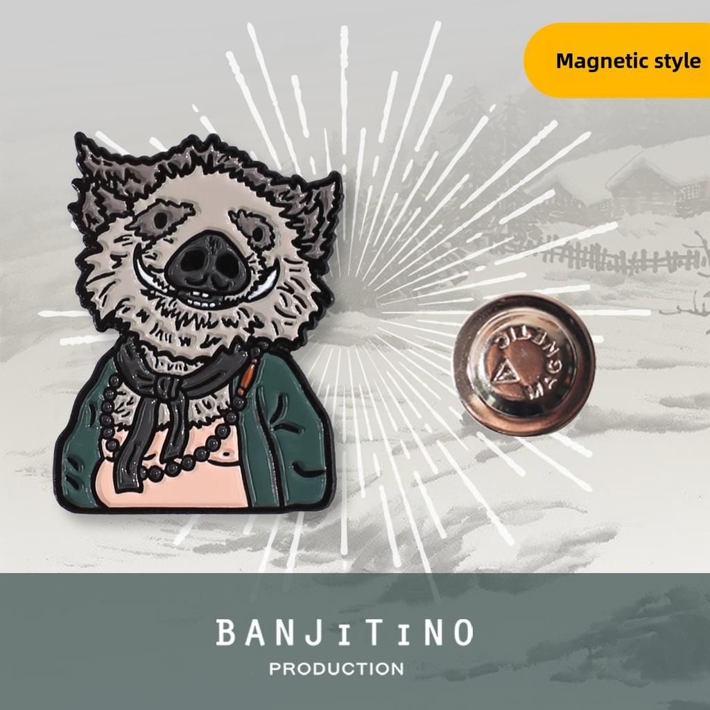 Homemade black myth Wukong peripheral eight rings pin badge brooch pendant magnetic refrigerator sticker gift