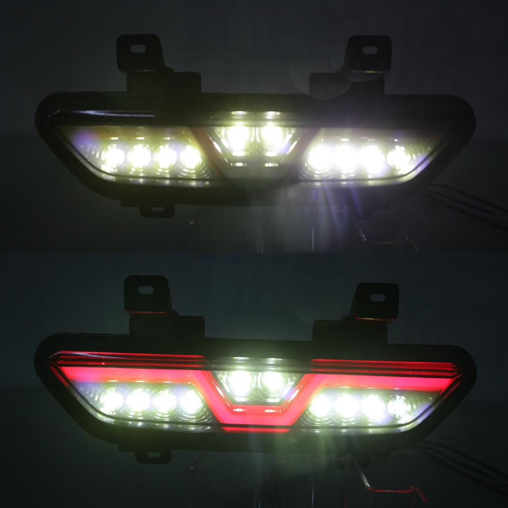 Car LED Reflector Rear Fog Lamp Brake Light Backup Lamp Rear Bumper Light for Ford Mustang 2015 2016 2017 2018 2019 2020