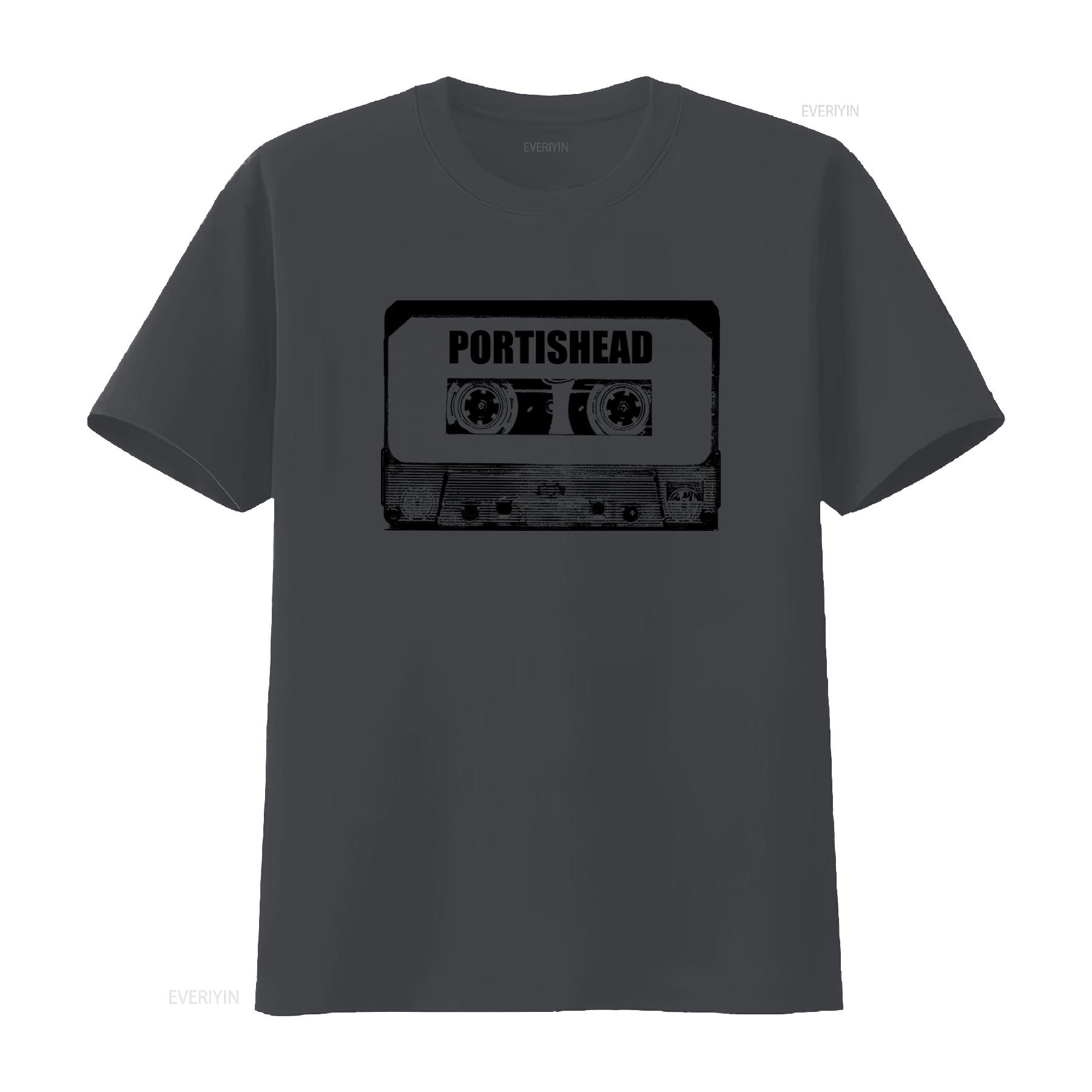 

Retro Vintage Cassette Portishead T Shirt Beth Gibbons Geoff Barrow Adrian Utley Dummy Music Band Design vintage Washed Casual 4XL