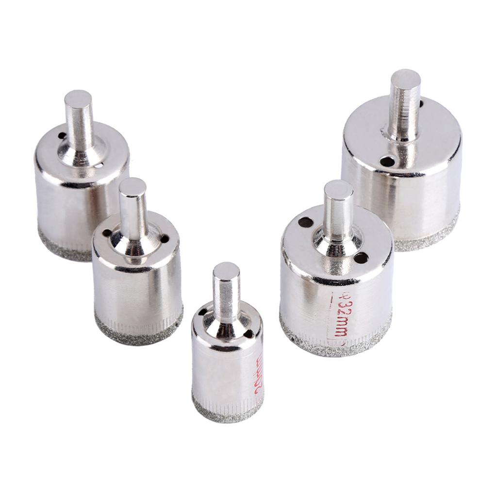 5Pcs Diamond Tile Hole Saw Drill Bit Bits Set Glass Marble Granite Slate Cutting Tool