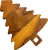 Organic Acacia Wood Chopping Cutting Butcher Block Board for Kitchen, Cheese, Meat, Vegetables, Fruit and Salad (Santa Board 14"L X 12"W)