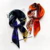 70Cm Springautumn Fashion Silk Small Square Scarf For Women Lepord Printed Decorative Silk Shawl Elegant Bandana Head Scarves