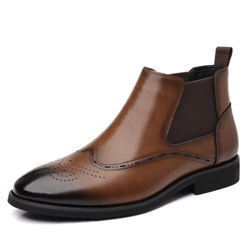 British Vintage Chelsea Boots Short Boots Fleece Brock Martin Boots Plus Size Boots Men 2025