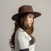202601-HH2063F Ins  Classic Dropshipper Winter Earth Tone Color Wool Felt Belt  Fedoras Cap Men Women Leisure Panama Jazz Hat