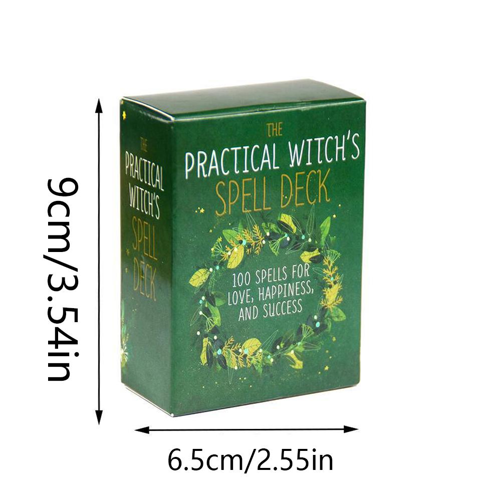 100PCS Practical Witch's Spell Oracle Tarot Cards Deck English Tarot Board Games Divination Fate Home Family Entertainment Games