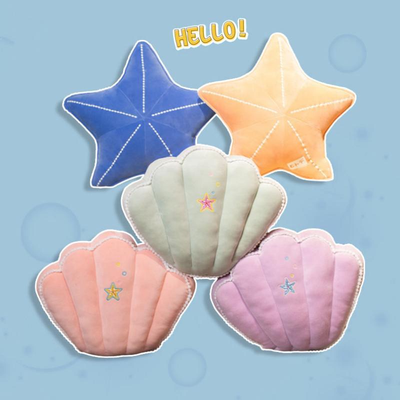 Cozy And Adorable Shell Starfish Plush Pillow For Sleeping And Gift Giving