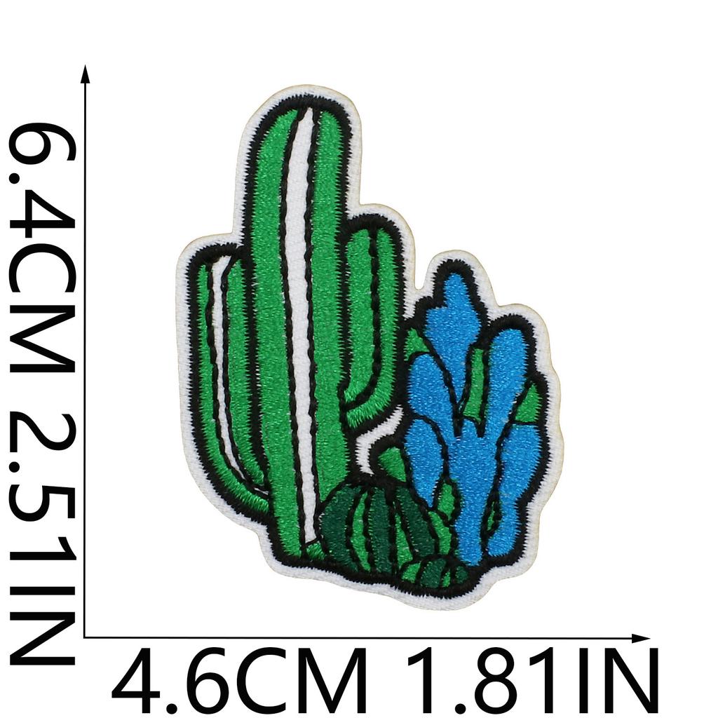 Cactus Car Embroidery Cloth Sticker Jacket Decoration Wave Patch Sticker Butterfly Computer Embroidery Label Flower Stamp Ironing