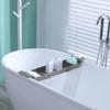 Bathtub Tray Extendable Over Bathtub Rack Quick-Drain Rack Home Spa Storage Organizer for Apartment Hostel Hotel Dorm Shower Gel