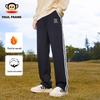 Men's Winter Side Stripe Casual Straight Leg Pants
