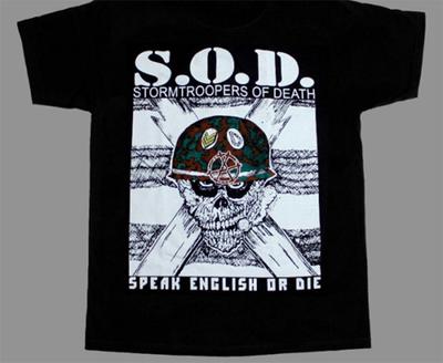 S.O.D. SOD STORMTROOPERS OF DEATH SOD Cotton Black S-5XL Unisex Shirt Unisex T-Shirt