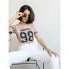 Summer Ladies T-Shirt Sports Style Short-Sleeved Y2k 2000s Fashion Casual Oversized Ladies Clothing