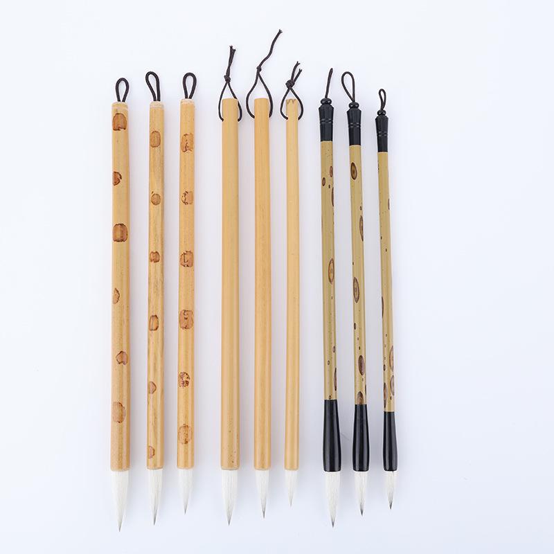 Brush Hair Combination - Wolf Hair Calligraphy Brushes for Running Script & Chinese Painting (Small, Medium, Large Sizes)