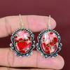 Kingman Red Mohave Copper Turquoise Earrings 925 Sterling Silver Earring Handmade Gemstone Drop Earring Unique Design Jewelry Wedding Gifts