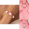 Soft Clay Flower Shell Bracelet With Adjustable Cord For Summer Beach Vacation Jewelry