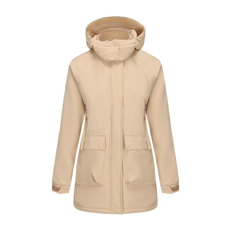 

Новая съемная шляпа пирог преодолеть флисовая куртка куртка водонепроницаемая женская осенне-зимняя куртка хлопковая одежда XXXL абрикосовый