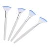 Fenical 4 Pieces Fiber Face Fan-shaped Brush Portable Facial Applicator Blue Gentle Touch Even Application Ideal Home Skincare DIY Hand Hygiene