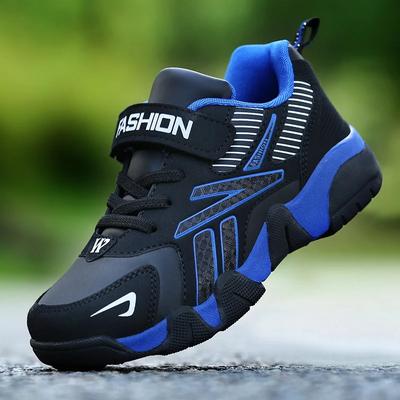 Kids Running Sneakers Boys Casual Leather+Mesh Breathable Walking Shoes Children Girls Anti-slippery Lightweight Tennis Trainers