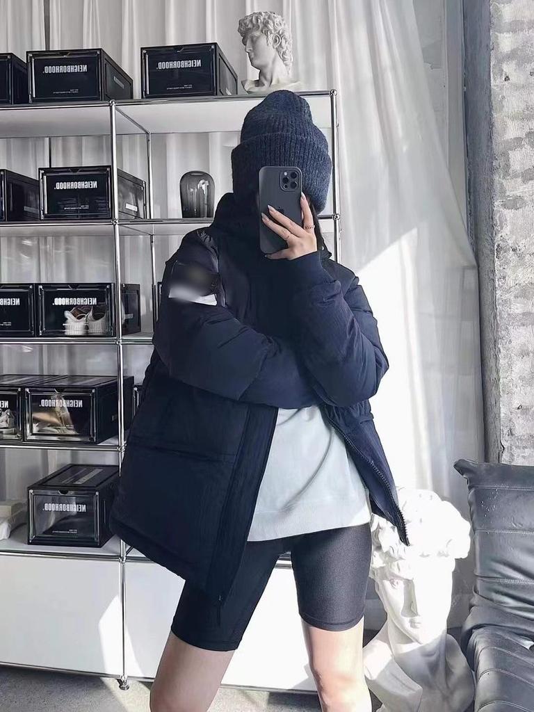 Stone D Winter Kapuzenjacke aus dicker Baumwolle - Colorblock Design für Damen & Herren