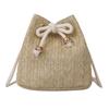 Borsa a secchiello tessuta a mano con chiusura a coulisse per uso quotidiano casual estivo