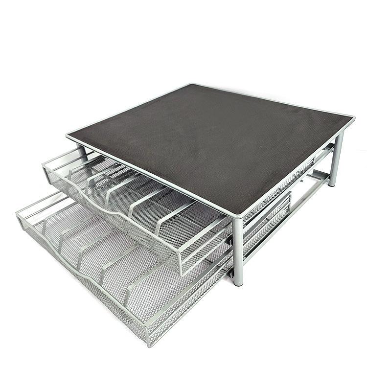 2026 Double Tiers Metal Coffee Storage Cabinet for Beverage Storage and Organization