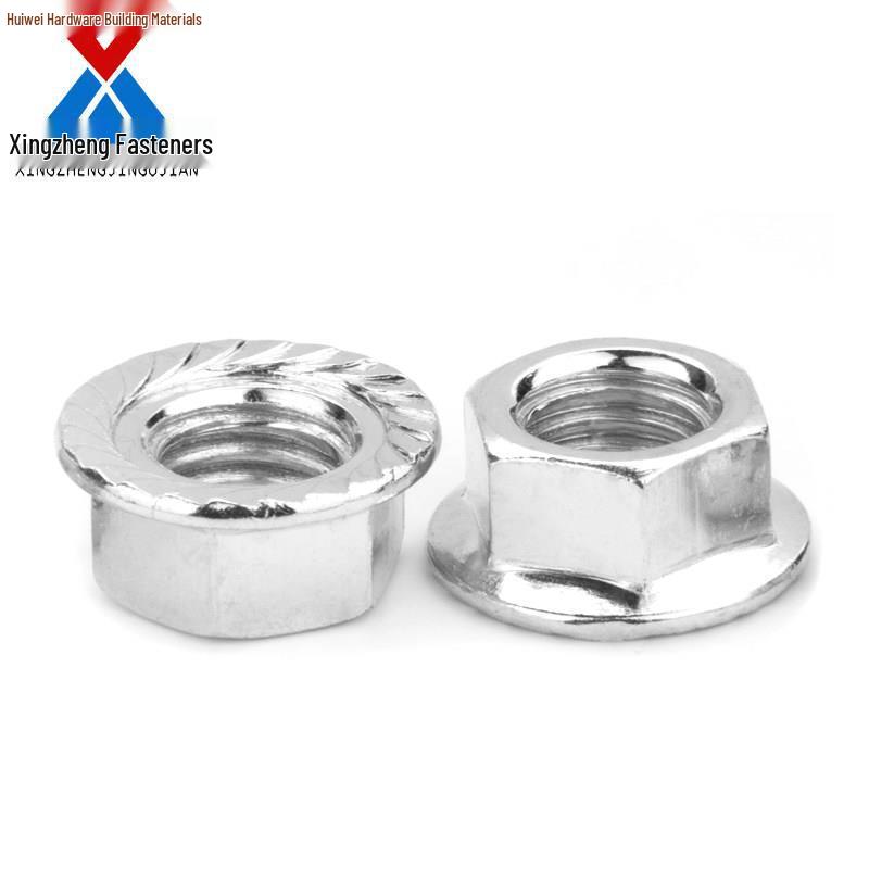 GB6177 Galvanized Hex Flange Nut with Anti-slip Teeth and Washer M4-M20
