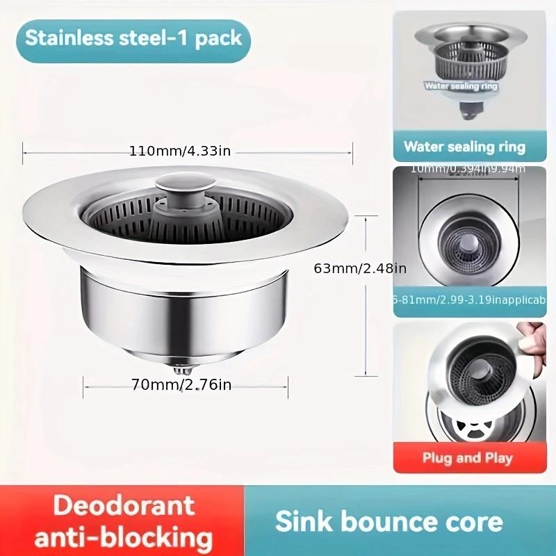 Bucătărie chiuvetă scurgere sita din oțel inoxidabil Pop Up chiuvetă dop anti-blocare chiuvetă alimente Catcher coș miros filtru chiuvetă dop