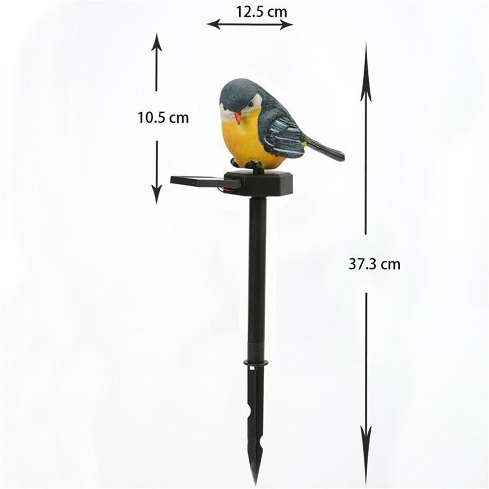 

Solar Outdoor Resin Bird Light LED Courtyard Ground Insertion Lawn Light Garden Animal Landscape Decorations blue bird теплим білим кольором