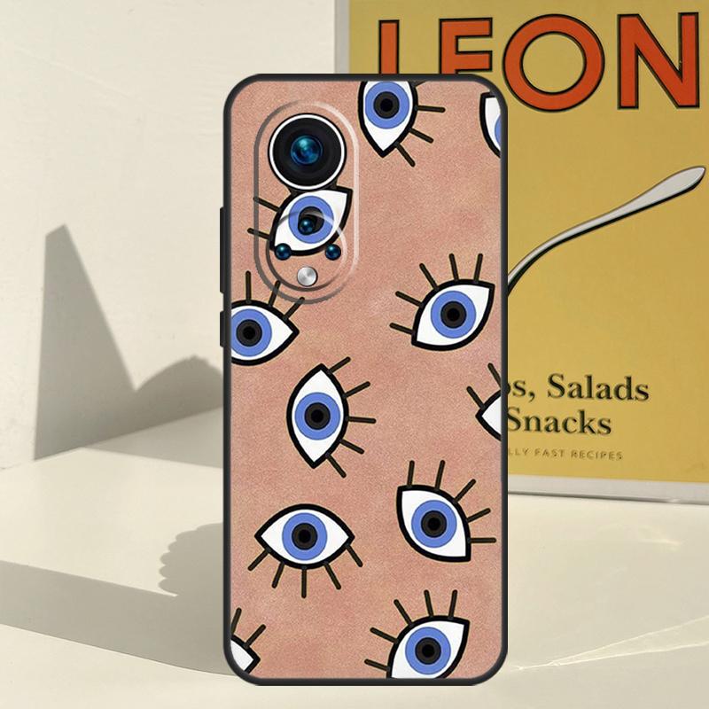 Lucky Eye Blue Evil Eye Print Case For Honor X8a X8b X9b X9a X8 X9 X9c 50 70 90 Lite Honor 200 Lite Magic 5 6 7 Pro Cover
