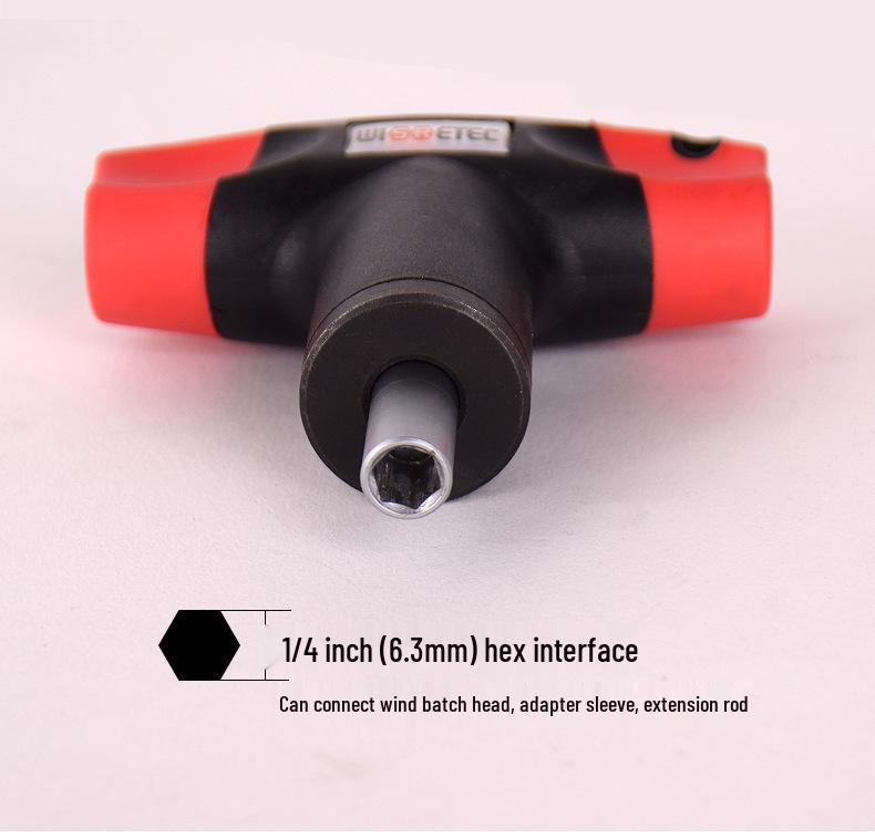 Adjustable Torque T-Handle Screwdriver 0.6-6NM - Slips/Disengages to Prevent Over-Tightening