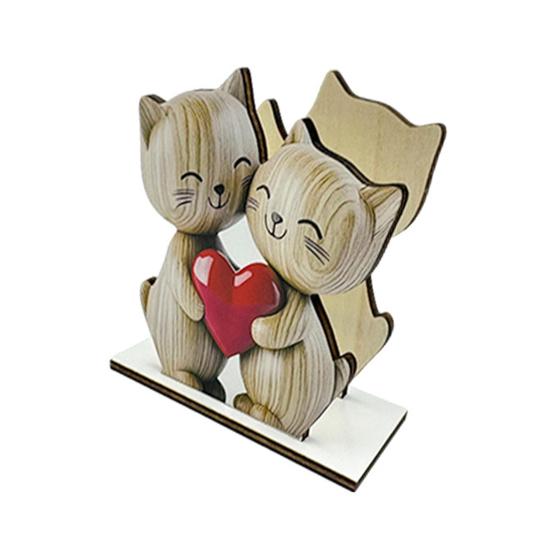 Wooden Cartoon Napkin Holder, Open Design Cute Animal Shapes, Non-Slip Base Durable Countertop Organizer for Kitchen Dining Table