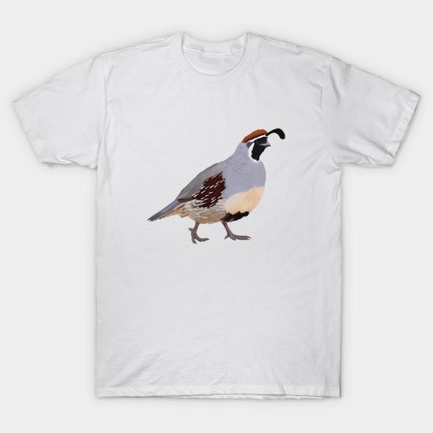 Men Black Print T-shirt California Quail No-Cut Transfer Paper Print Cotton Tshirt 2XL белый