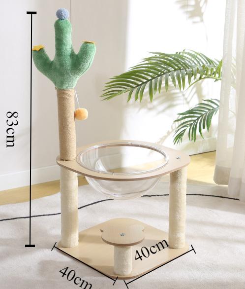 Cat Climbing Frame Scratchers Three-layer Space Capsule Sleeping Toy Cats Scratching Post Cat Nest Pet Supplies Accessory
