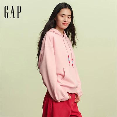 Women's Logo Embroidered Loose Hooded Sweatshirt