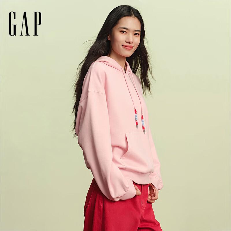Gap Women's Logo Embroidered Loose Hooded Sweatshirt