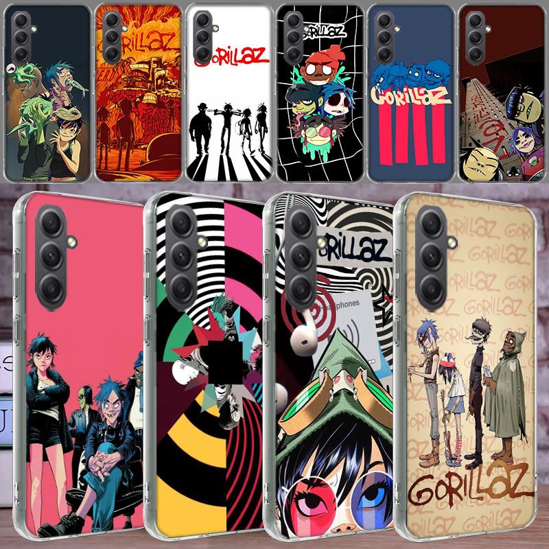 Gorillaz Anime Phone Case For Samsung A16 A26 A36 A56 A17 A03S A04S A02S A05S A50S A30 A20 A70S A40 A21 Galaxy Note 20 10 9 8 Co