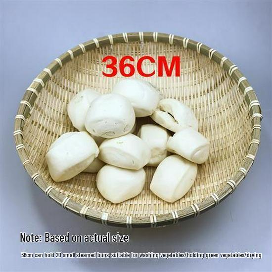 Bamboo Handmade Woven Basket - Steamed Bun, Bread Storage & Draining Sieve