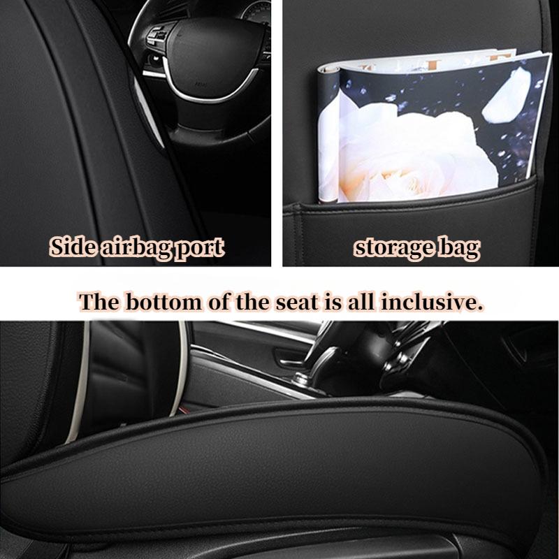 Full-Coverage 5-Piece Car Seat Covers Set 360° Protection PU Leather Seat Covers for Sedan SUV Truck Universal