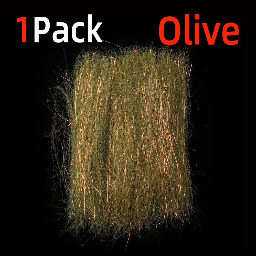 

1 упаковка гофрованого волокна Flash Streamer Fiber для Minnow Streamer Flies Морська форель Bass Pike lure Fly Tiing Fiber