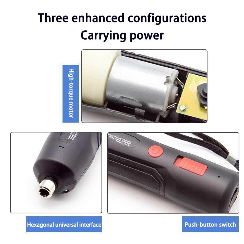Ergonomic Cordless Screwdriver Kit Rechargeable Battery Electric Screwdriver For Extended DIY Usage