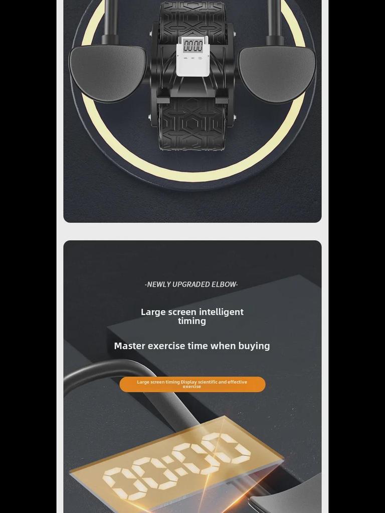 Dvojúčelový břišní válec s oporou loktů - automatický odraz pro domácí trénink břišních svalů, vhodný pro muže i ženy