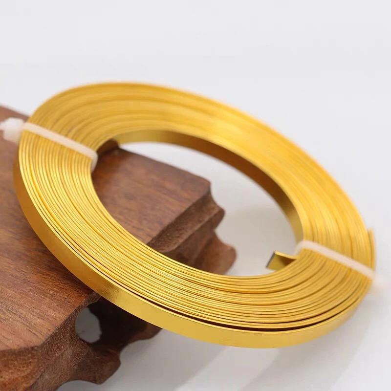 5Meters / Piece 3mmx1mm Colour Flat Aluminum Wire Soft Metal Floristry Wire For DIY Handmade Jewelry Crafts Modeling Accessories