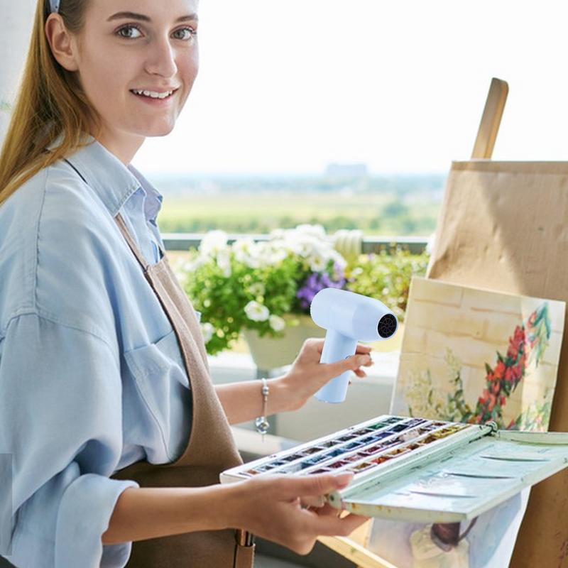 Hair Dryer Cordless USB Rechargeable Portable Blow Dryer Cordless Low Noise Wireless Hair Dryer for Art Students and Artists