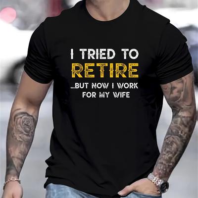 Humor Text Print T-Shirt,Lightweight T-Shirt Breathable Cool, Comfortable Wear